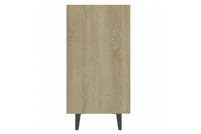 skænk 103,5x35x70 cm spånplade hvid og sonoma-eg - Beige - Opbevaring - Opbevaringsmøbler - Skænke & sideboards