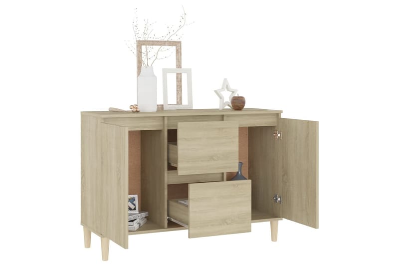 skænk 103,5x35x70 cm spånplade sonoma-eg - Brun - Opbevaring - Opbevaringsmøbler - Skænke & sideboards