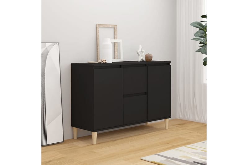 skænk 103,5x35x70 cm spånplade sort - Sort - Opbevaring - Opbevaringsmøbler - Skænke & sideboards