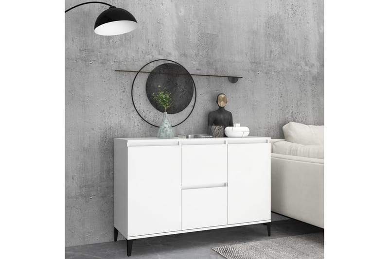 skænk 104x35x70 cm spånplade hvid - Hvid - Opbevaring - Opbevaringsmøbler - Skænke & sideboards