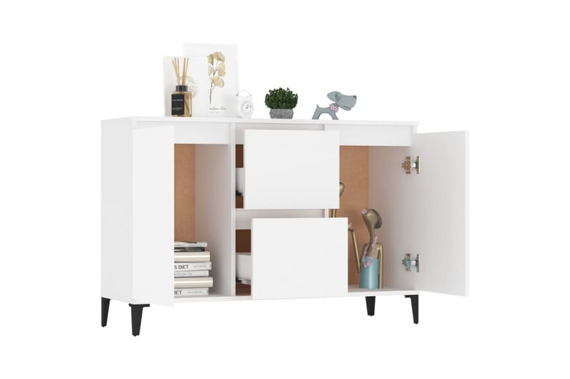 skænk 104x35x70 cm spånplade hvid - Hvid - Opbevaring - Opbevaringsmøbler - Skænke & sideboards