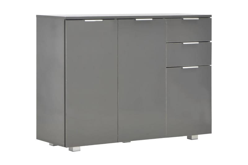 Skænk 107 X 35 X 76 Cm Grå Højglans - Grå - Opbevaring - Opbevaringsmøbler - Skænke & sideboards