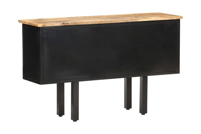 skænk 110x30x65 cm massivt ru mangotræ og stål - Brun - Opbevaring - Opbevaringsmøbler - Skænke & sideboards