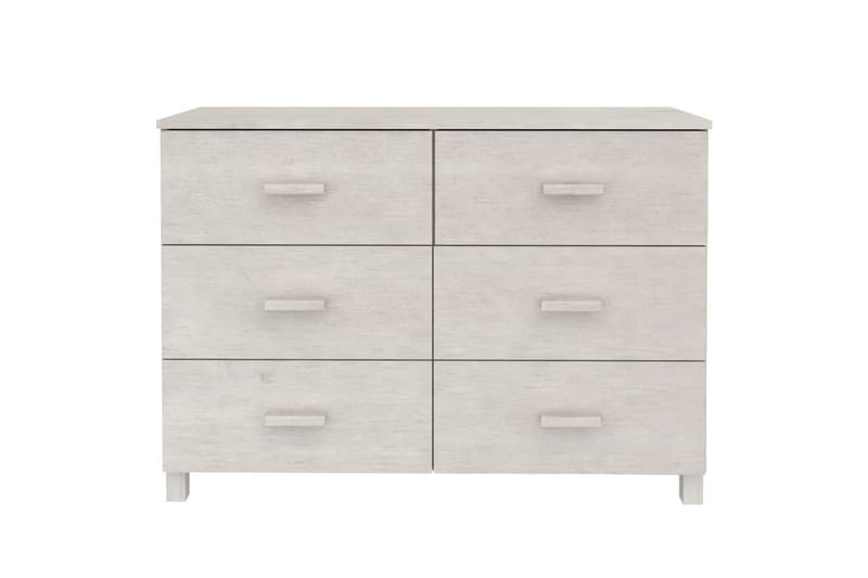 skænk 113x40x80 cm massivt fyrretræ hvid - Hvid - Opbevaring - Opbevaringsmøbler - Skænke & sideboards