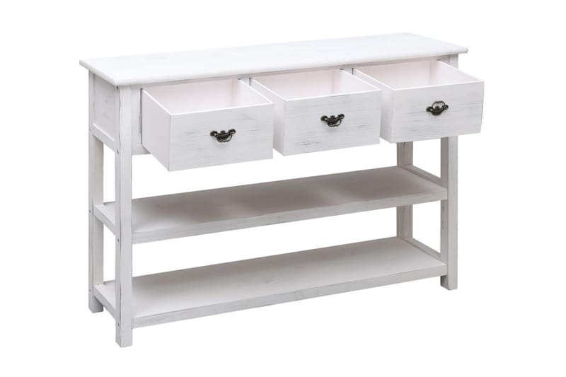 skænk 115 x 30 x 76 cm træ antik hvid - Opbevaring - Opbevaringsmøbler - Skænke & sideboards