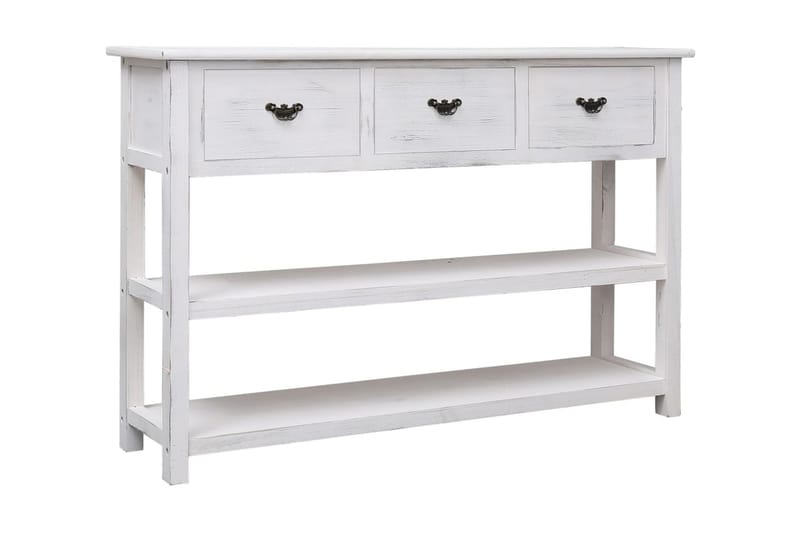 skænk 115 x 30 x 76 cm træ antik hvid - Opbevaring - Opbevaringsmøbler - Skænke & sideboards