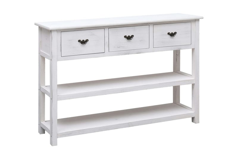 skænk 115 x 30 x 76 cm træ antik hvid - Opbevaring - Opbevaringsmøbler - Skænke & sideboards