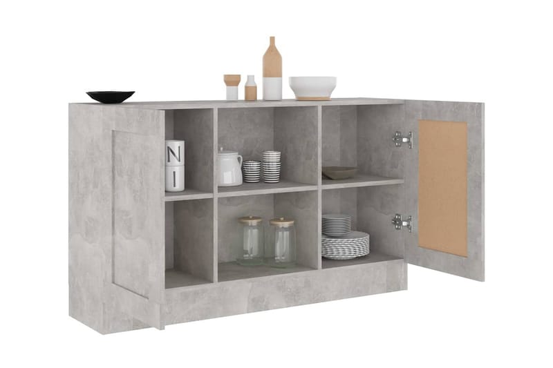 Skænk 120x30,5x70 cm spånplade betongrå - Grå - Opbevaring - Opbevaringsmøbler - Skænke & sideboards