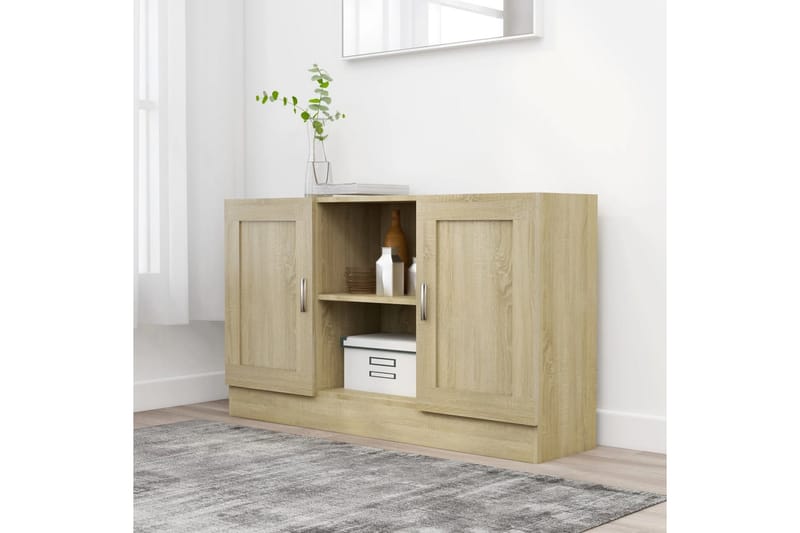 Skænk 120x30,5x70 cm spånplade sonoma-eg - Brun - Opbevaring - Opbevaringsmøbler - Skænke & sideboards