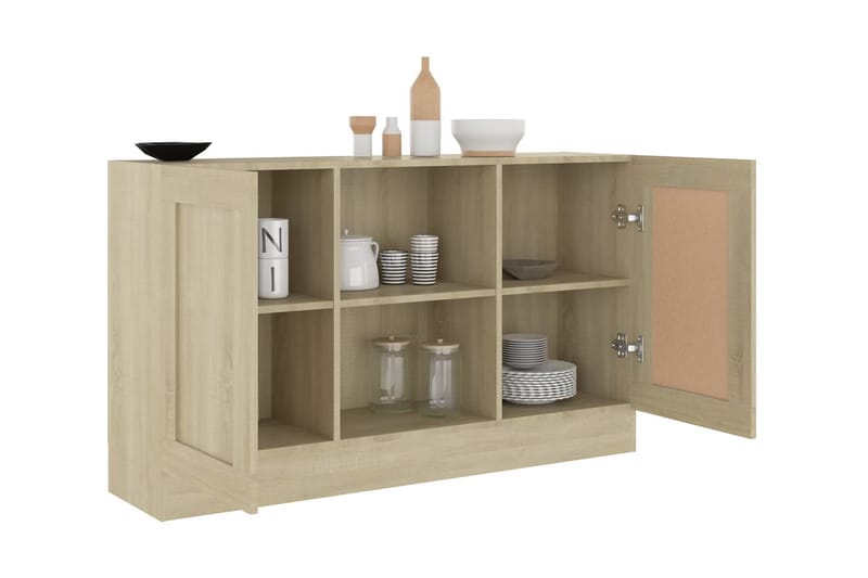 Skænk 120x30,5x70 cm spånplade sonoma-eg - Brun - Opbevaring - Opbevaringsmøbler - Skænke & sideboards