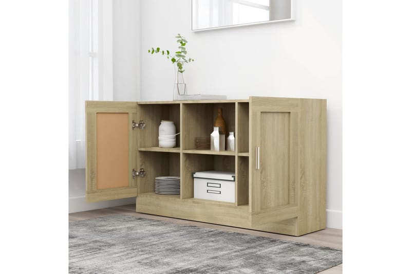 Skænk 120x30,5x70 cm spånplade sonoma-eg - Brun - Opbevaring - Opbevaringsmøbler - Skænke & sideboards