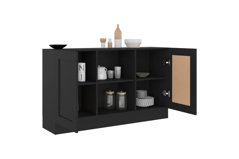 Skænk 120x30,5x70 cm spånplade sort - Sort - Opbevaring - Opbevaringsmøbler - Skænke & sideboards