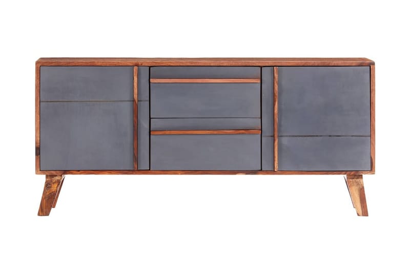 Skænk 120X30X55 cm Massivt Sheeshamtræ Grå - Grå - Opbevaring - Opbevaringsmøbler - Skænke & sideboards