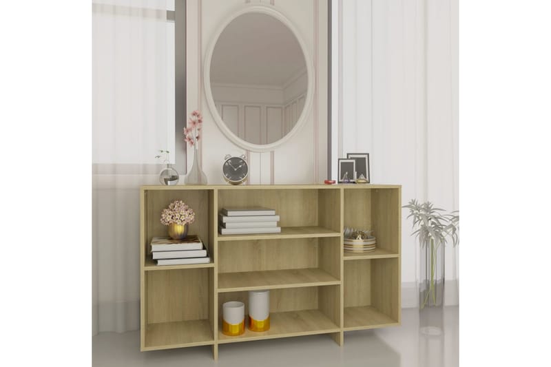 skænk 120x30x75 cm spånplade sonoma-eg - Beige - Opbevaring - Opbevaringsmøbler - Skænke & sideboards