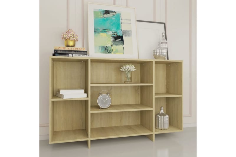 skænk 120x30x75 cm spånplade sonoma-eg - Beige - Opbevaring - Opbevaringsmøbler - Skænke & sideboards