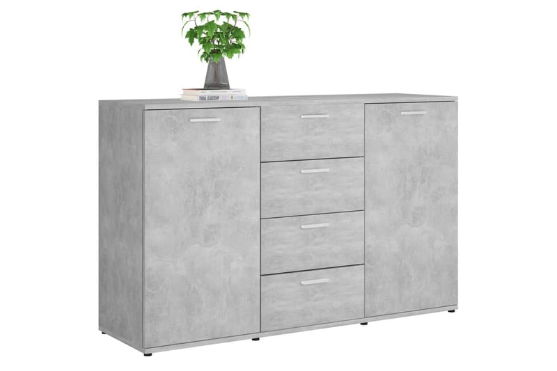 Skænk 120x35,5x75 cm Spånplade Betongrå - Grå - Opbevaring - Opbevaringsmøbler - Skænke & sideboards