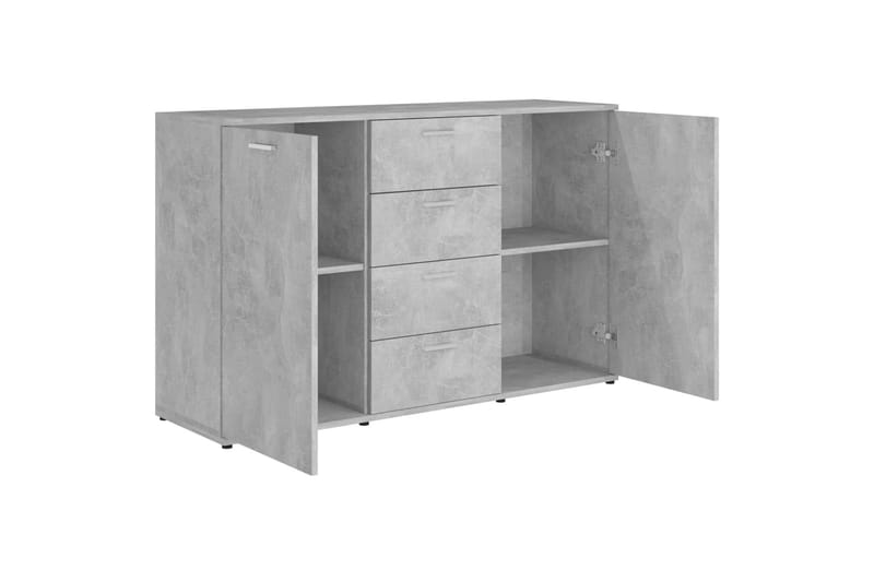 Skænk 120x35,5x75 cm Spånplade Betongrå - Grå - Opbevaring - Opbevaringsmøbler - Skænke & sideboards