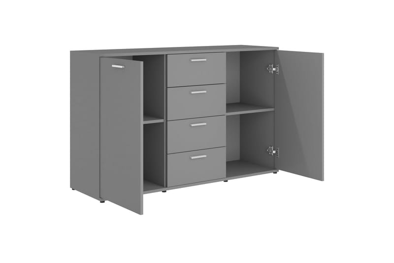 Skænk 120x35,5x75 cm Spånplade Grå - Grå - Opbevaring - Opbevaringsmøbler - Skænke & sideboards