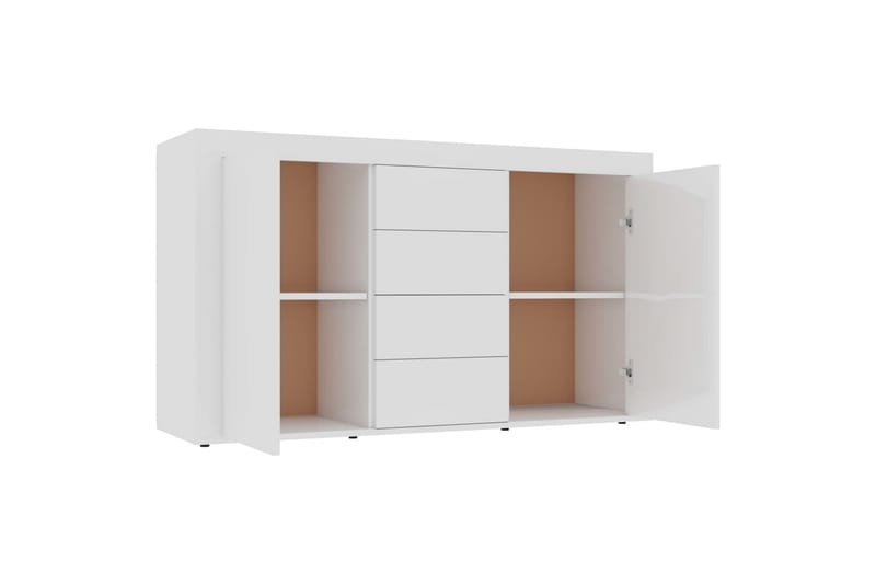 Skænk 120X36X69 cm Spånplade Hvid Höjglans - Opbevaring - Opbevaringsmøbler - Skænke & sideboards