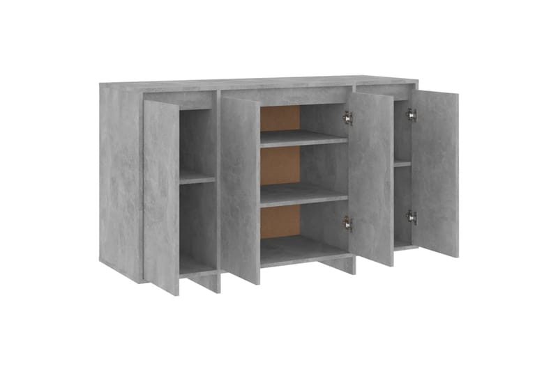 skænk 120x41x75 cm spånplade betongrå - Grå - Opbevaring - Opbevaringsmøbler - Skænke & sideboards