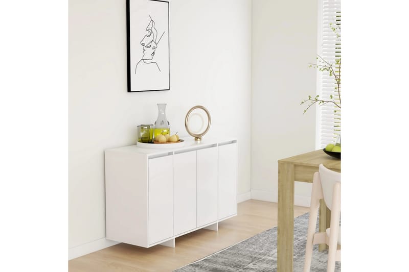 skænk 120x41x75 cm spånplade hvid - Hvid - Opbevaring - Opbevaringsmøbler - Skænke & sideboards