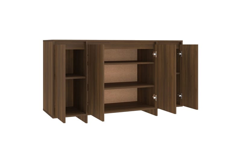 skænk 135x41x75 cm spånplade brun egetræsfarve - Brun - Opbevaring - Opbevaringsmøbler - Skænke & sideboards