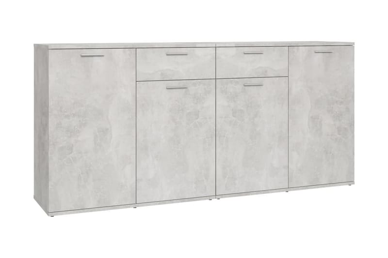 skænk 160x36x75 cm spånplade betongrå - Grå - Opbevaring - Opbevaringsmøbler - Skænke & sideboards