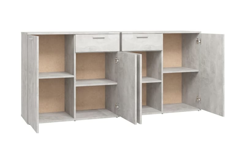 skænk 160x36x75 cm spånplade betongrå - Grå - Opbevaring - Opbevaringsmøbler - Skænke & sideboards