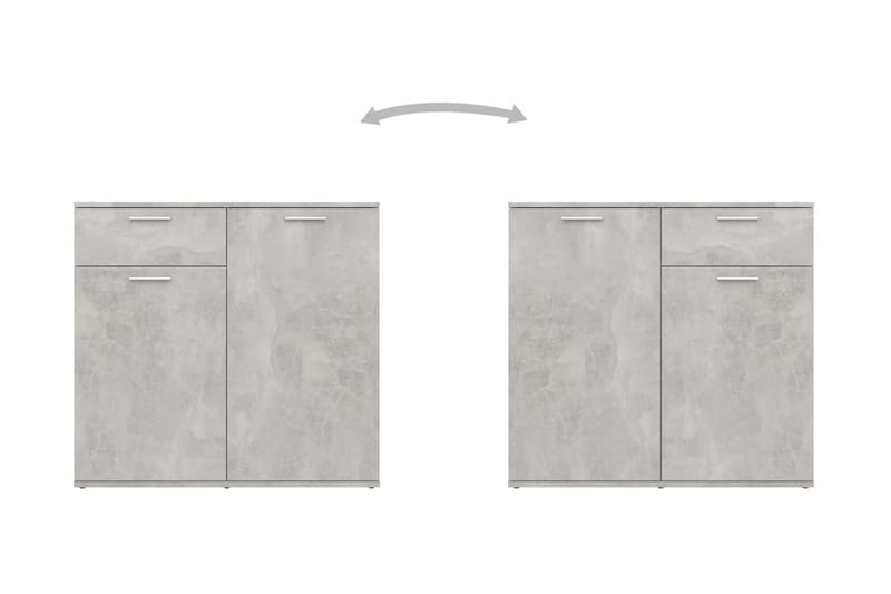 skænk 160x36x75 cm spånplade betongrå - Grå - Opbevaring - Opbevaringsmøbler - Skænke & sideboards