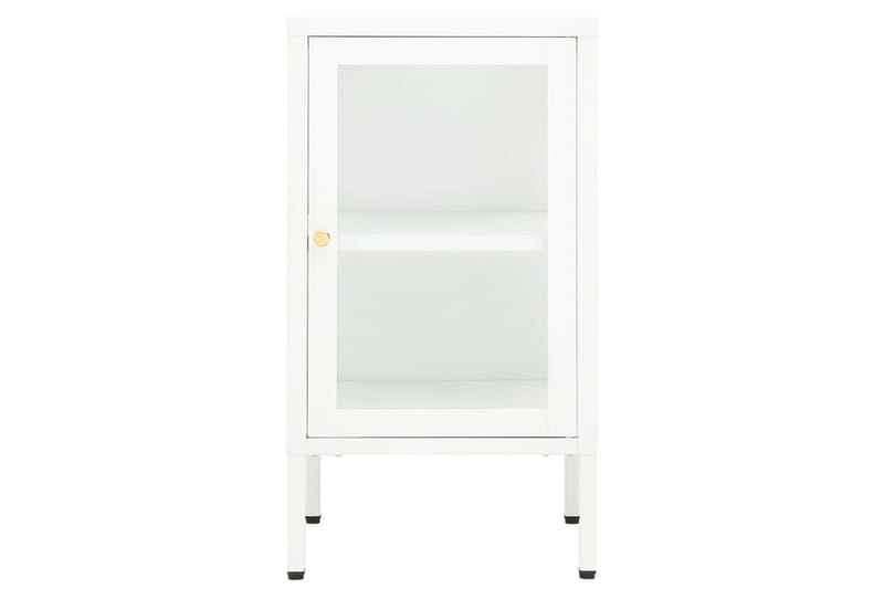 skænk 38x35x70 cm metal og glas - Hvid - Opbevaring - Opbevaringsmøbler - Skænke & sideboards