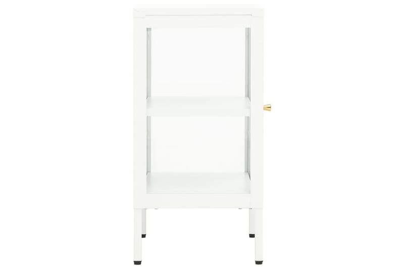 skænk 38x35x70 cm metal og glas - Hvid - Opbevaring - Opbevaringsmøbler - Skænke & sideboards