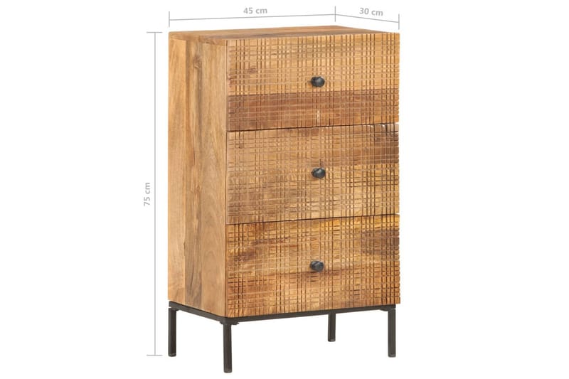 skænk 45x30x75 cm massivt mangotræ - Brun - Opbevaring - Opbevaringsmøbler - Skænke & sideboards