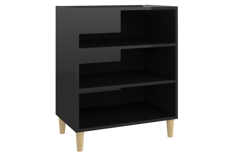 skænk 57x35x70 cm spånplade sort højglans - Sort - Opbevaring - Opbevaringsmøbler - Skænke & sideboards