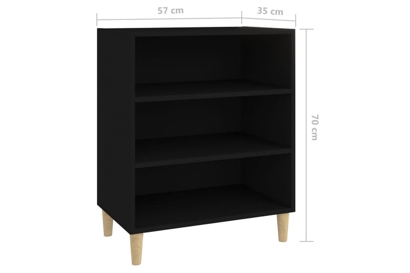 skænk 57x35x70 cm spånplade sort - Sort - Opbevaring - Opbevaringsmøbler - Skænke & sideboards