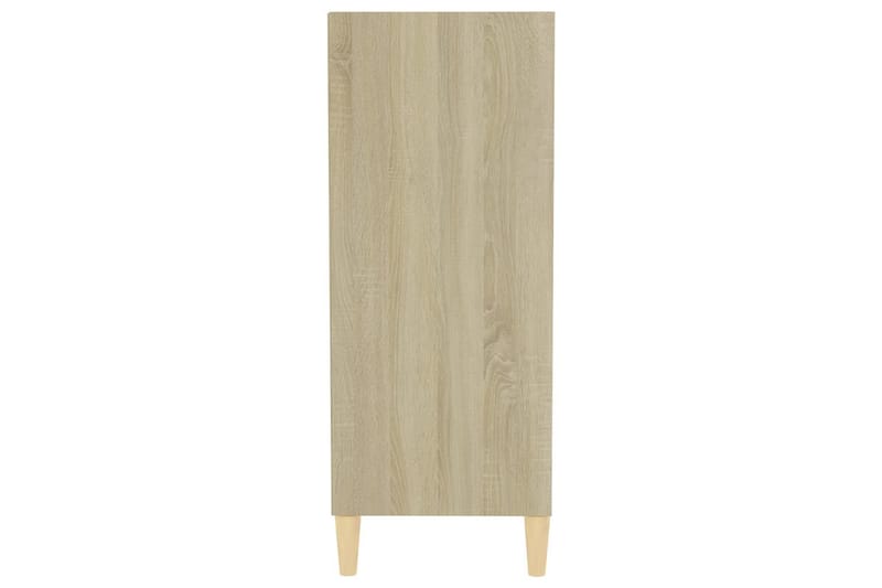 skænk 57x35x90 cm spånplade hvid og sonoma-eg - Beige - Opbevaring - Opbevaringsmøbler - Skænke & sideboards