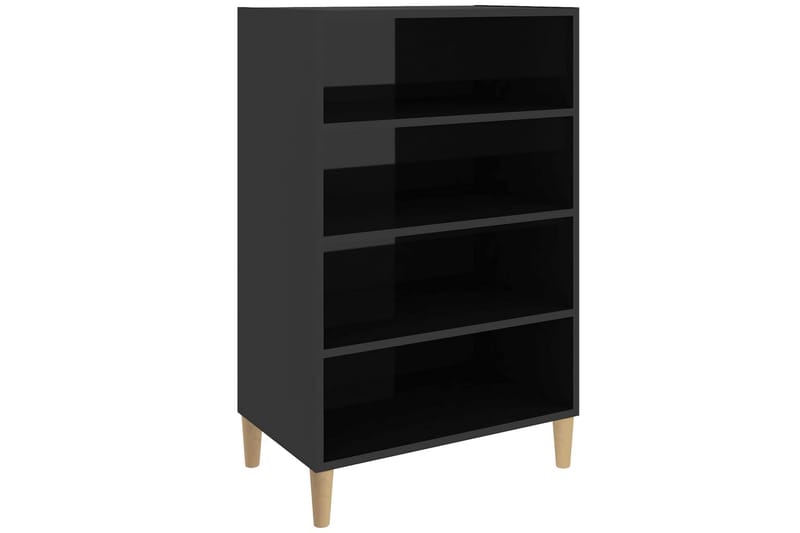 skænk 57x35x90 cm spånplade sort højglans - Sort - Opbevaring - Opbevaringsmøbler - Skænke & sideboards