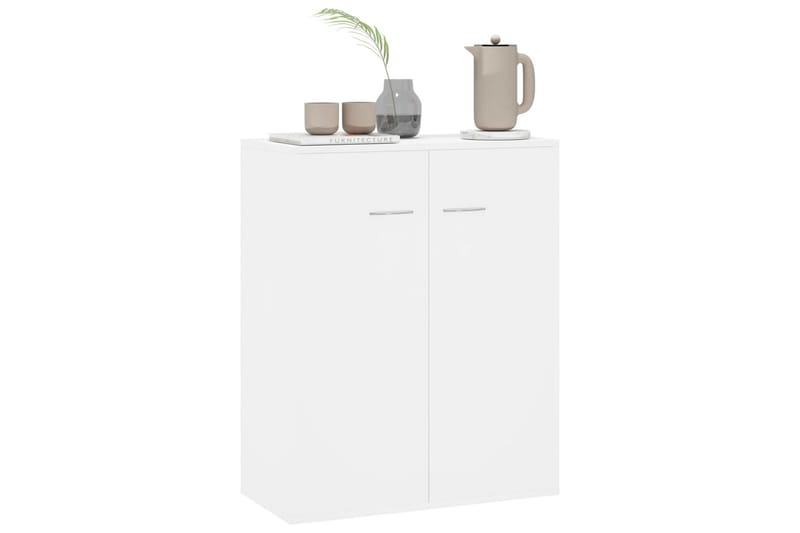 Skænk 60 X 30 X 75 cm Spånplade Hvid Højglans - Hvid - Opbevaring - Opbevaringsmøbler - Skænke & sideboards