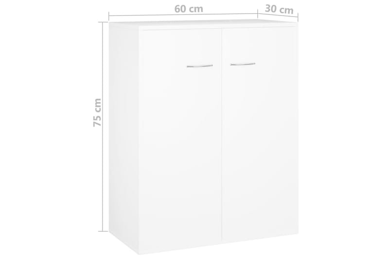 Skænk 60 X 30 X 75 cm Spånplade Hvid - Hvid - Opbevaring - Opbevaringsmøbler - Skænke & sideboards