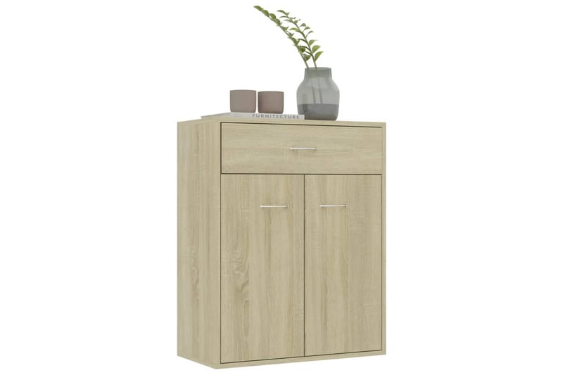 skænk 60 x 30 x 75 cm spånplade sonoma-eg - Brun - Opbevaring - Opbevaringsmøbler - Skænke & sideboards