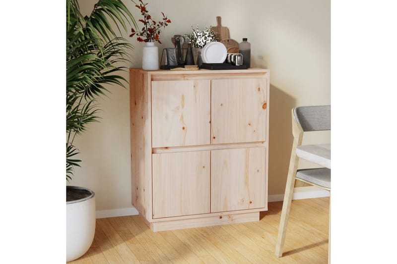 skænk 60x34x75 cm massivt fyrretræ - Brun - Opbevaring - Opbevaringsmøbler - Skænke & sideboards