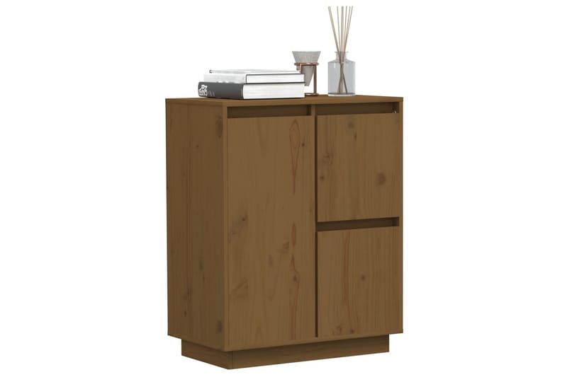 skænk 60x34x75 cm massivt fyrretræ gyldenbrun - Brun - Opbevaring - Opbevaringsmøbler - Skænke & sideboards