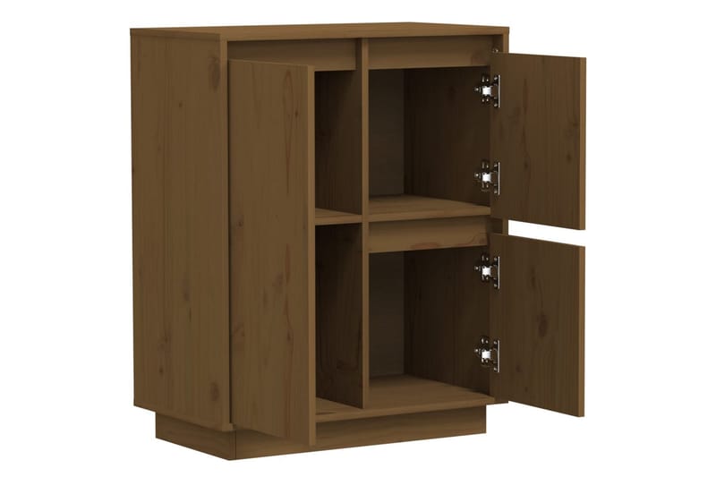 skænk 60x34x75 cm massivt fyrretræ gyldenbrun - Brun - Opbevaring - Opbevaringsmøbler - Skænke & sideboards