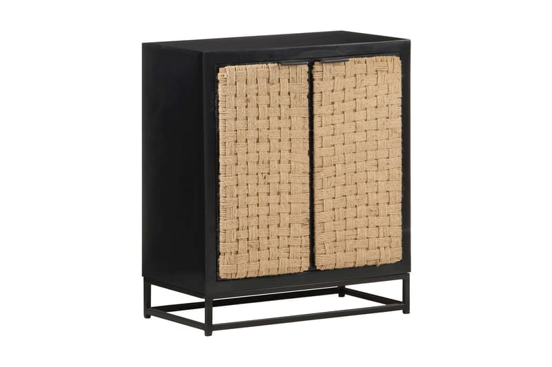 skænk 60x35x70 cm massivt mangotræ - Sort - Opbevaring - Opbevaringsmøbler - Skænke & sideboards