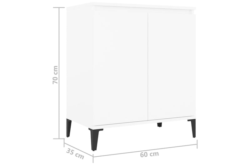 skænk 60x35x70 cm spånplade hvid - Hvid - Opbevaring - Opbevaringsmøbler - Skænke & sideboards