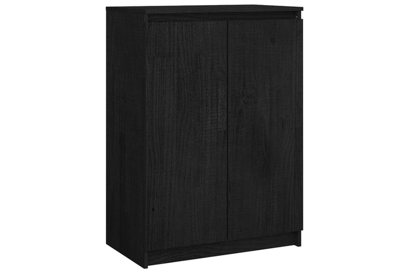 skænk 60x36x84 cm massivt fyrretræ sort - Sort - Opbevaring - Opbevaringsmøbler - Skænke & sideboards