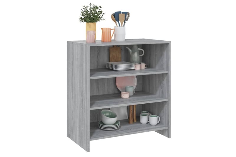 skænk 70x40,5x75 cm spånplade grå sonoma-eg - Grå - Opbevaring - Opbevaringsmøbler - Skænke & sideboards