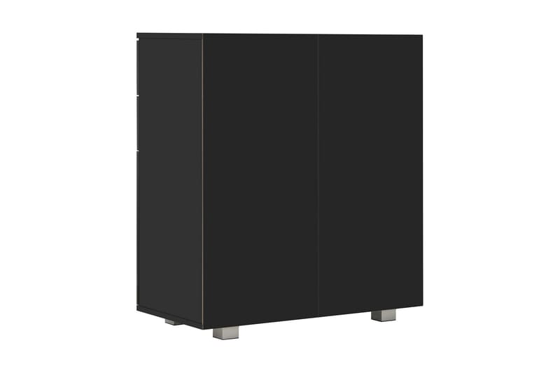 Skænk 71 X 35 X 76 Cm Spånplade Sort Højglans - Sort - Opbevaring - Opbevaringsmøbler - Skænke & sideboards