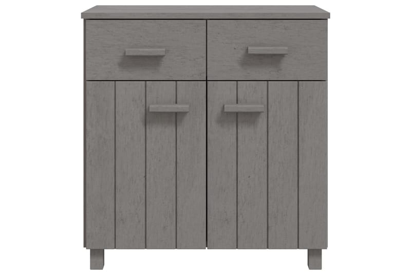 skænk 79x40x80 cm massivt fyrretræ lysegrå - Grå - Skænke & sideboards