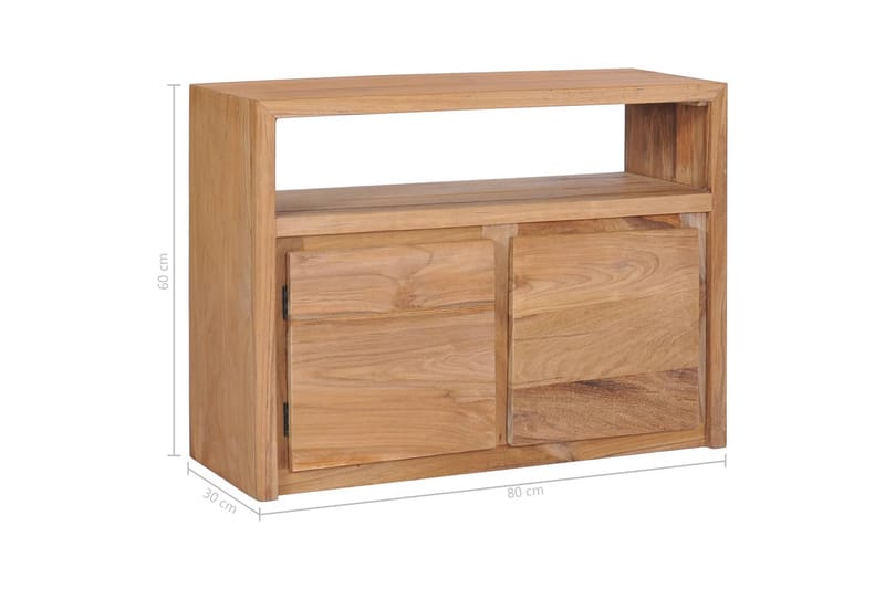 Skænk 80 X 30 X 60 Cm Massivt Teaktræ - Brun - Opbevaring - Opbevaringsmøbler - Skænke & sideboards