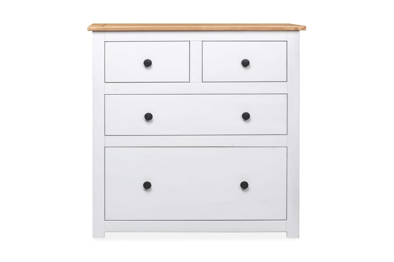 Skænk 80 x 40 x 83 cm fyrretræ Panama hvid - Hvid - Opbevaring - Opbevaringsmøbler - Skænke & sideboards